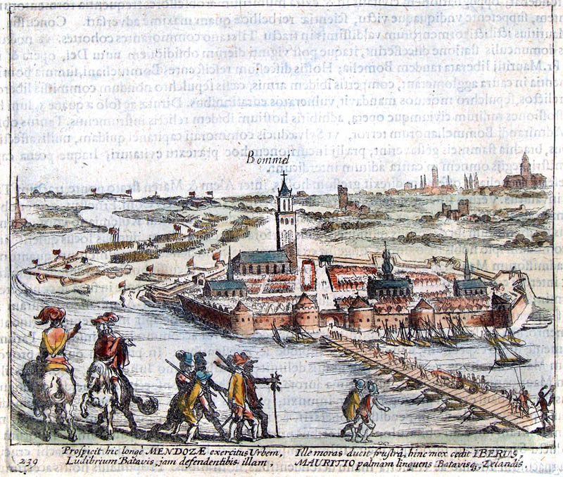 Gezicht op Zaltbommel 1622 Baudartius